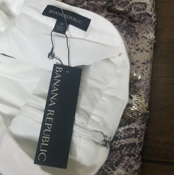 Banana republic python snake print sequins skirt - Picture 13 of 15